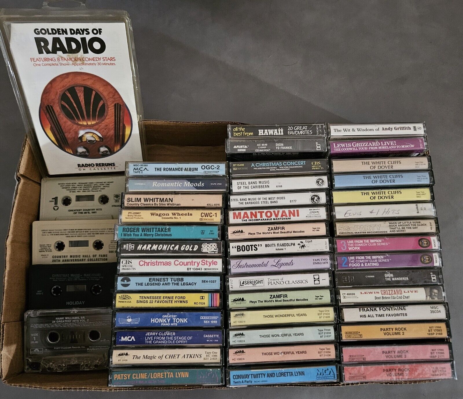 60s, 70s, 80s Audio Cassette Tapes Vintage Lot of 48