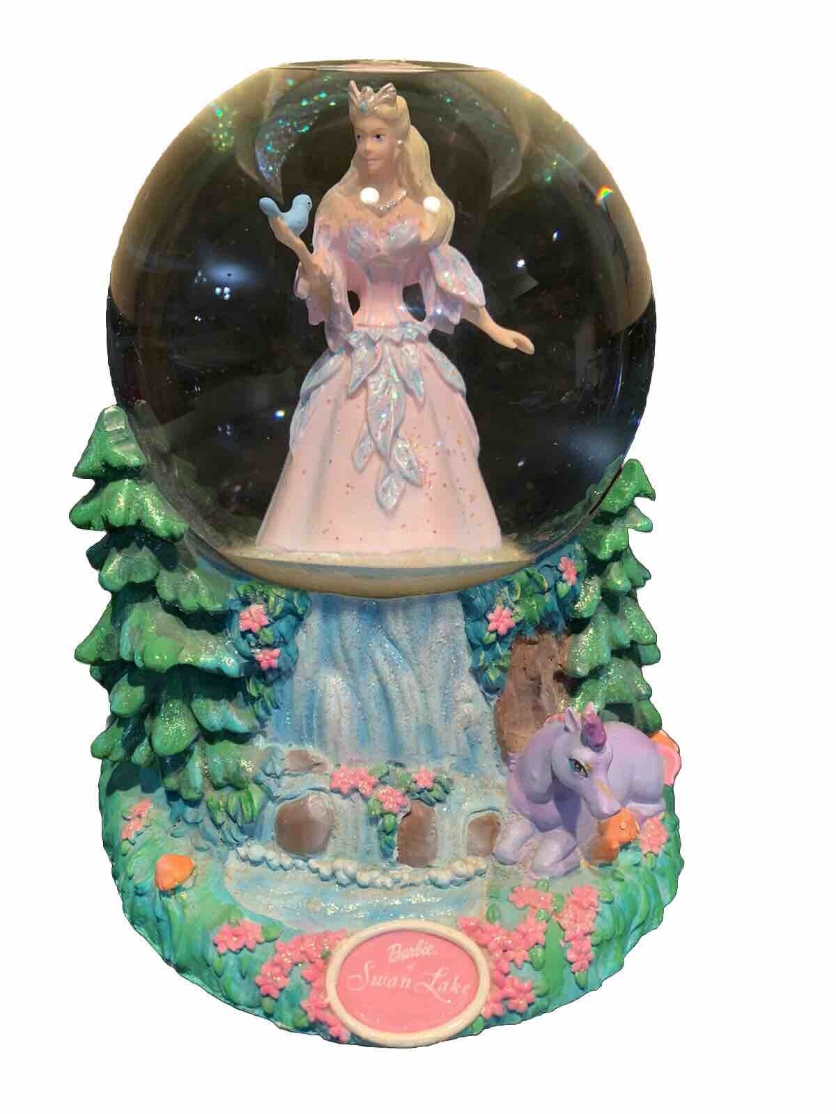 BARBIE OF SWAN LAKE Musical Glitter Snow Globe- VTG- Barbie Collectible- Tested