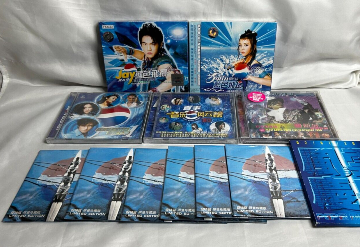 Lot of Pepsi Chart Samplers Limited Edition Promos CD VCD China Taiwan K Pop