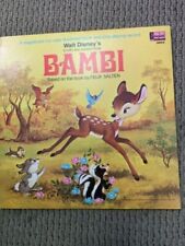 WALT DISNEY'S BAMBI VINYL LP AND STORYBOOK VG+ picture