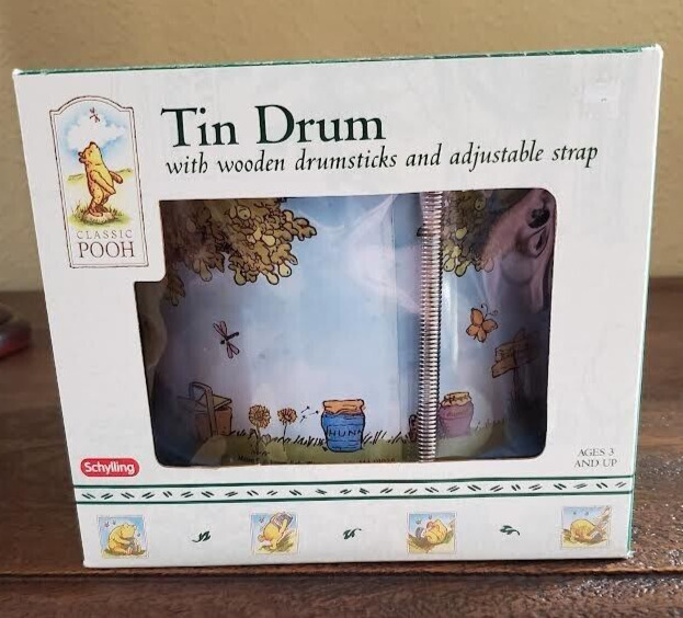 Disney Classic Winnie the Pooh Tin Drum--New in box   