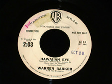 Warren Barker 45 Warner 5113 TV Theme Hawaiian Eye Promo 1959 picture