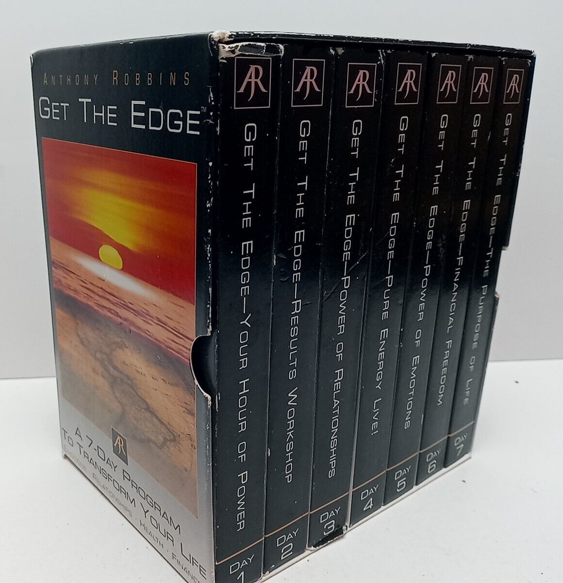 Anthony Tony Robbins Get the Edge Set (7 Days Cassette Tapes) Clean Rare