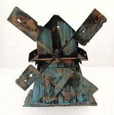 VINTAGE METAL WINDMILL MUSIC BOX - MADE IN HONG KONG - 1960'S picture