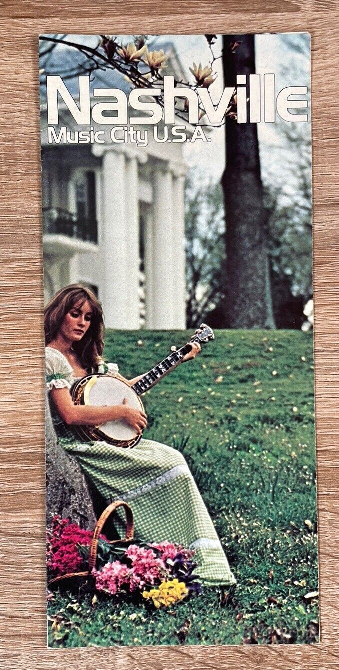 Vintage Nashville Music City Brochure USA Opryland Travel TN 1970s Tennessee