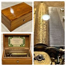 VINTAGE Swiss Shield Music Box 4/50 THORENS  (pre Reuge) ~Classic Tunes~ VIDEO picture