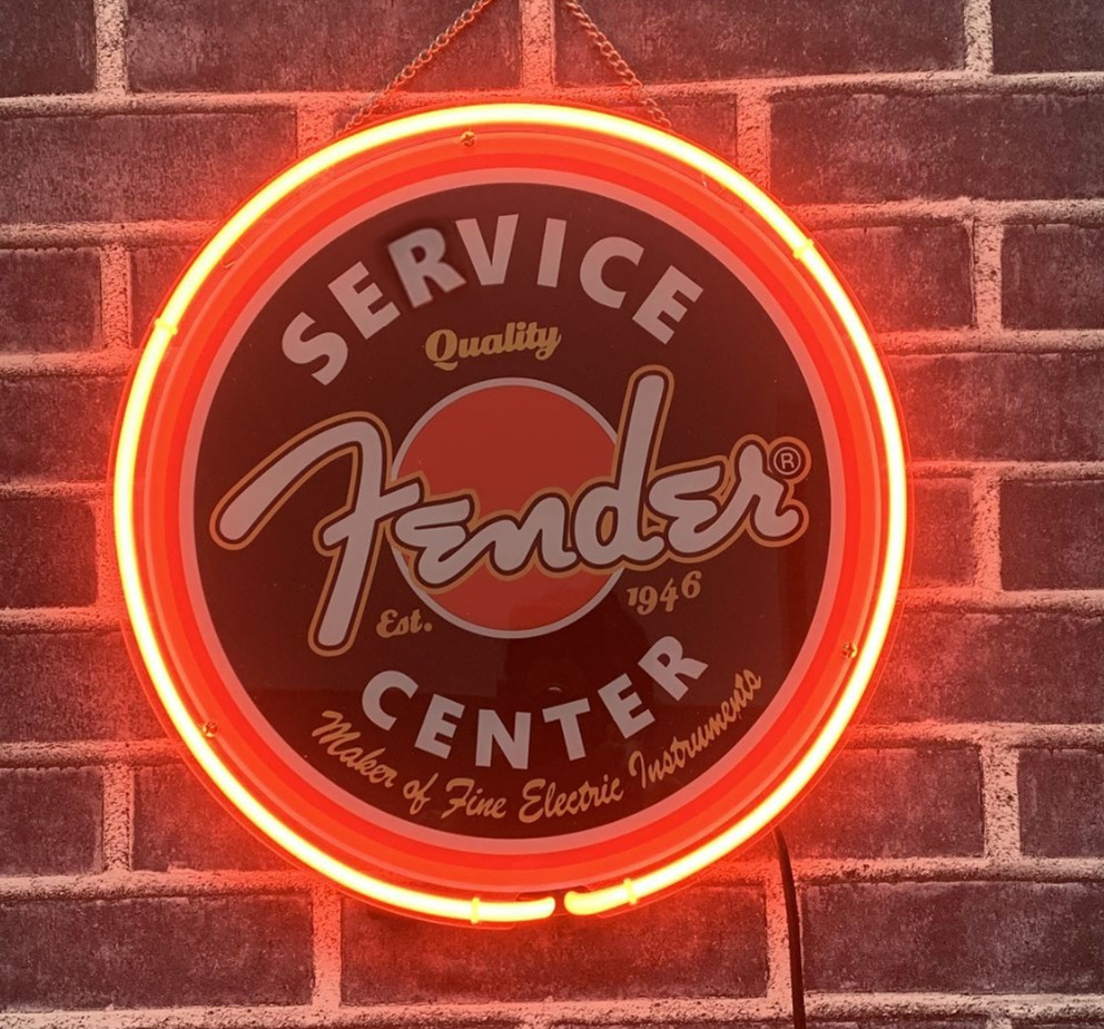 Fender Guitar Dealer Shop Repair Center Acrylic Lamp Neon Light Sign 12\