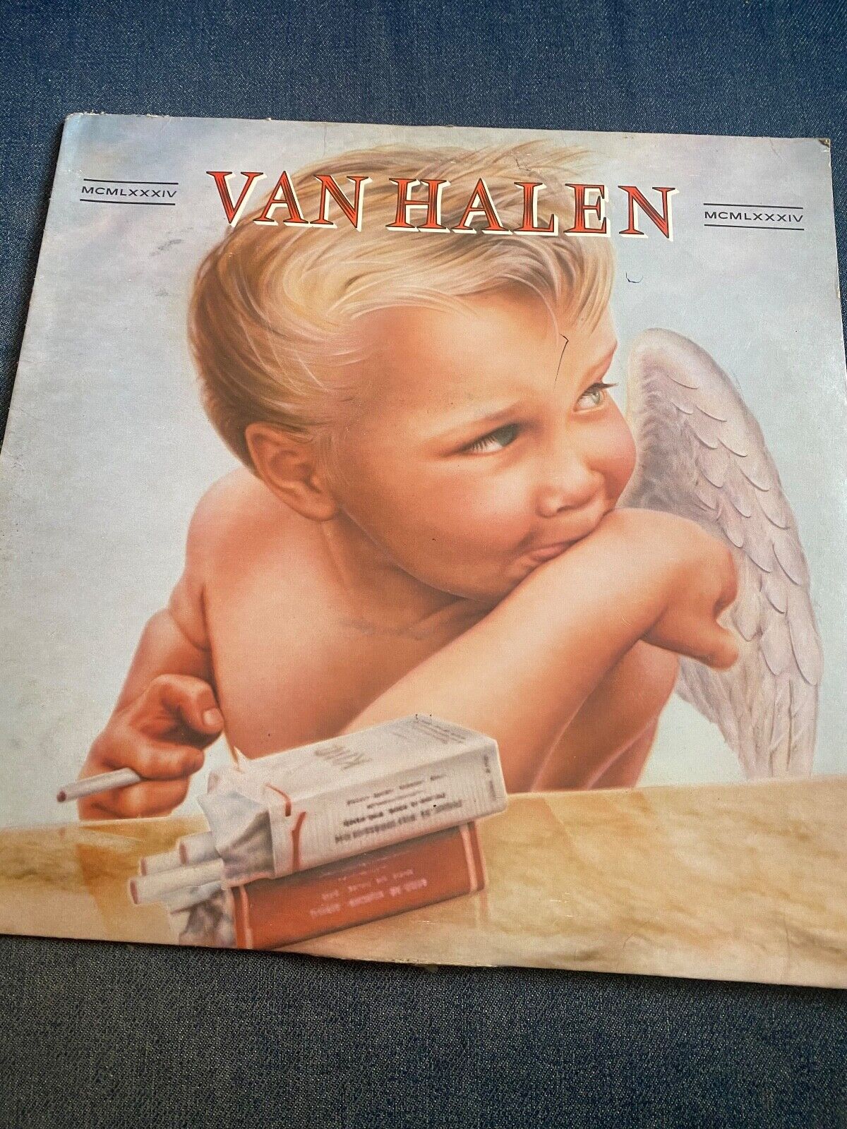 1984 VAN HALEN MCMLXXXIV LP Vinyl Record - Back Upside Down Vinyl is NM