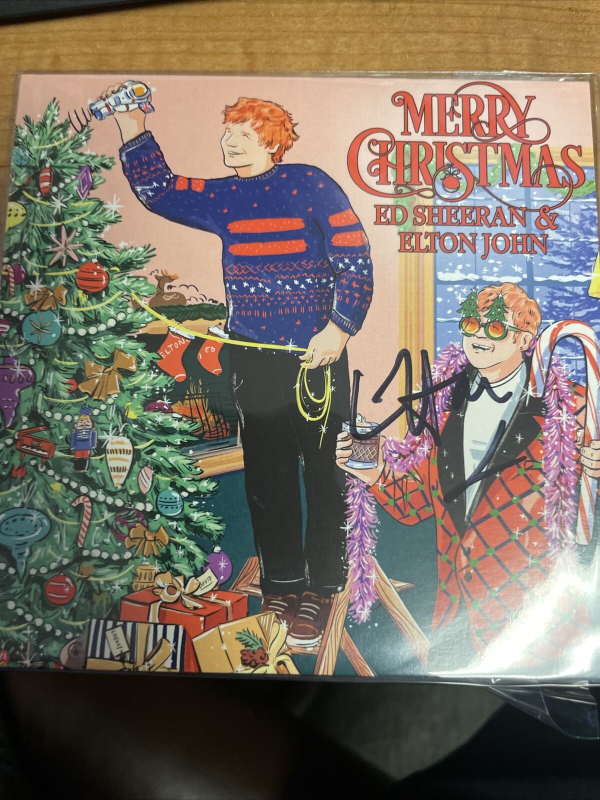ELTON JOHN Merry Christmas Ed Sheeran & Elton John Autographed 2 DVD