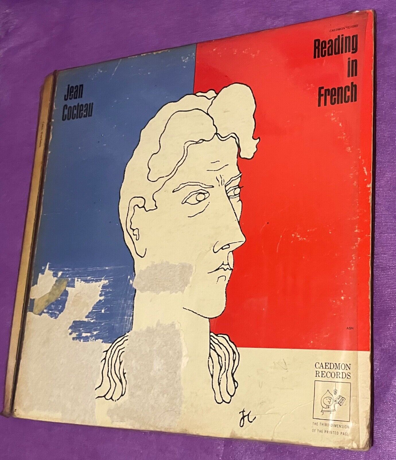 JEAN COCTEAU / READING IN FRENCH / READS HIS POETRY AND PROSE / 1962 / VINYL
