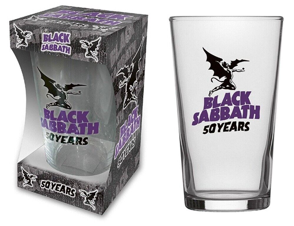 Black Sabbath 50 Years  Pint Beer Glass (rz)  Licensed product
