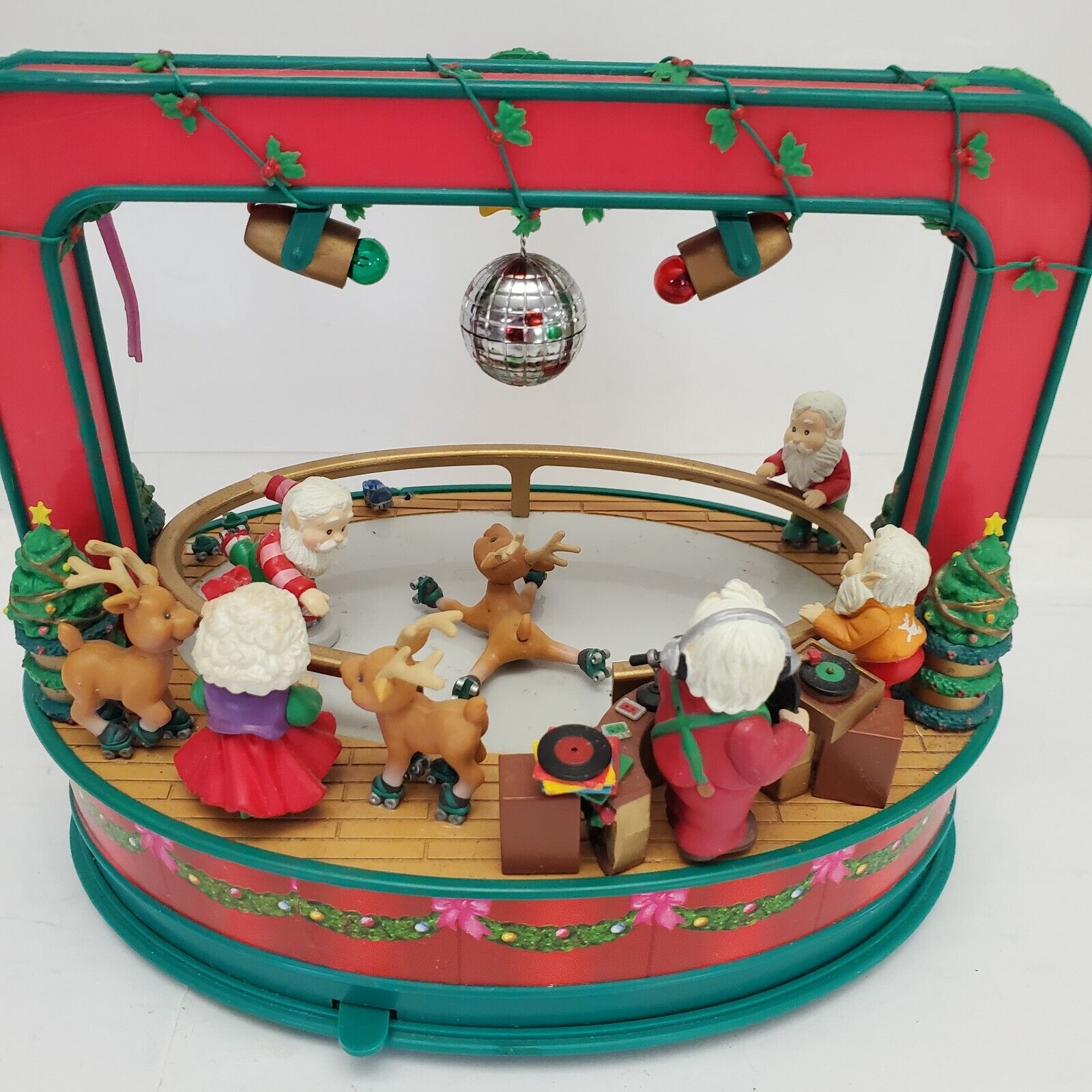 Vintage 1995 House of LLoyd Christmas  Santa Meets Santa DJ Music Box in Box