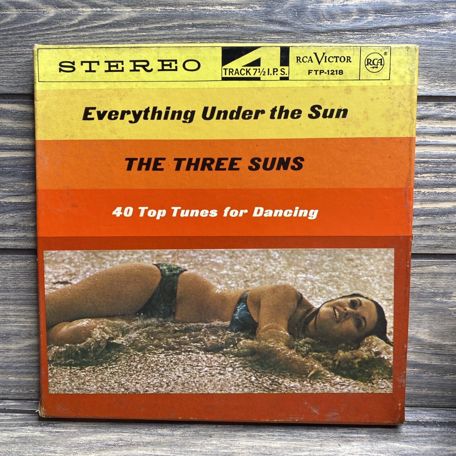 Vtg Stereophonic Tape RCA Three Suns Everything Under the Sun 4-Track 7.5 IPS