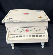 Vintage  Baby Grand Piano Painted Jewelry and Music Box Plays Love Story picture
