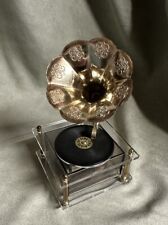Vintage Gramophone Replica Record Music Box Plays “chariots Of Fire”Record Spins picture