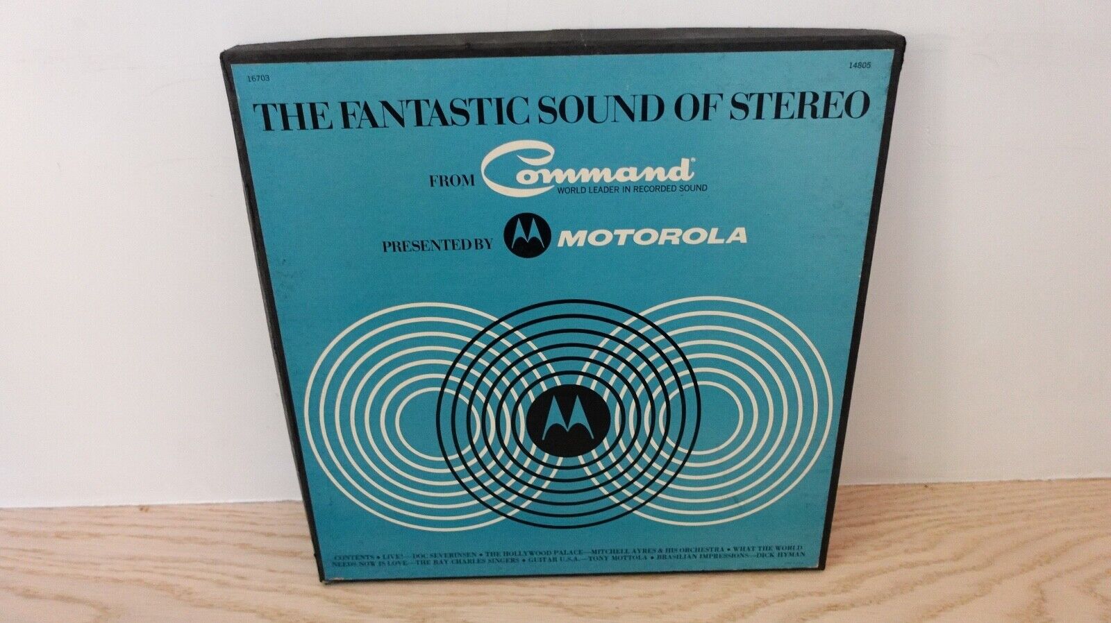 FANTASTIC SOUND OF STEREO COMMAND MOTOROLA FIVE LP RECORD ALBUMS RARE BOX