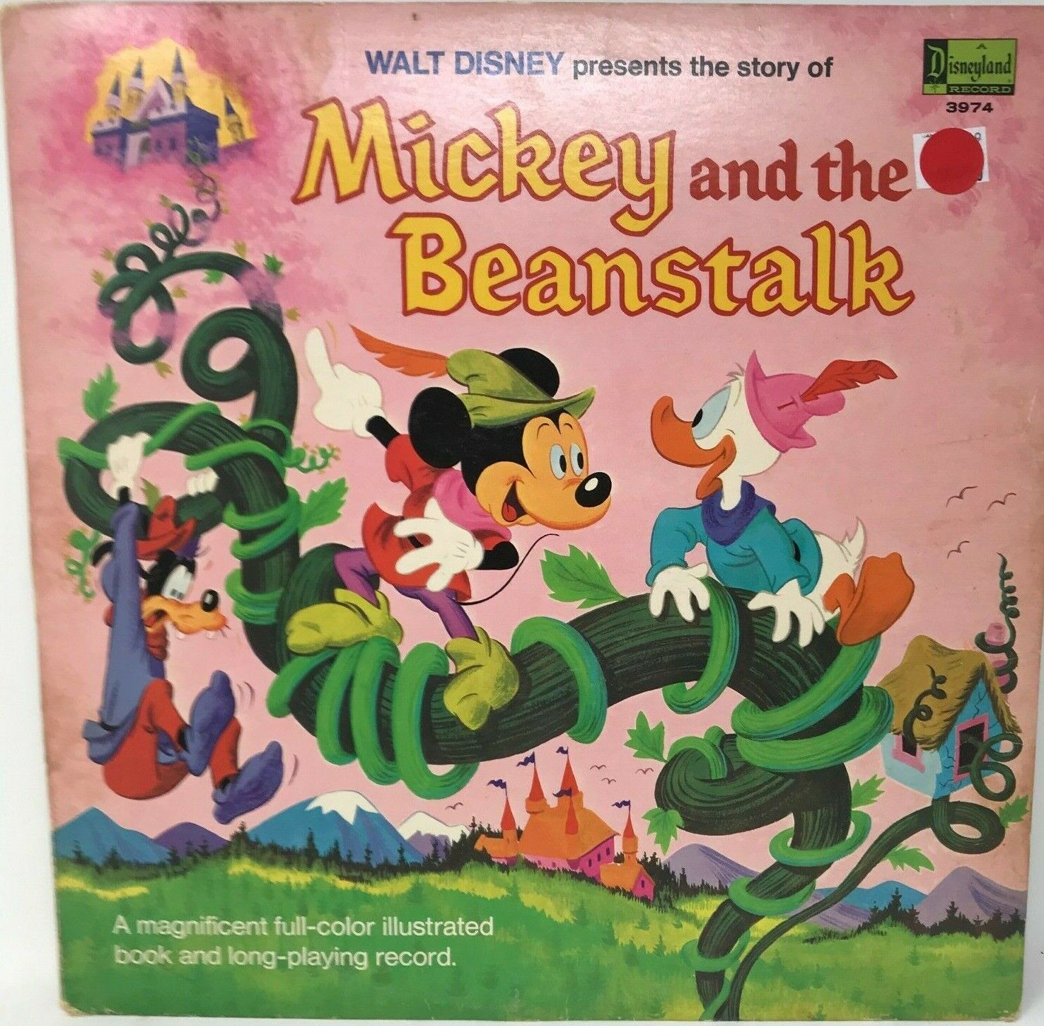 The Story Of Mickey And The Beanstalk Book And Record LP Vinyl Mono 1969 Unipak