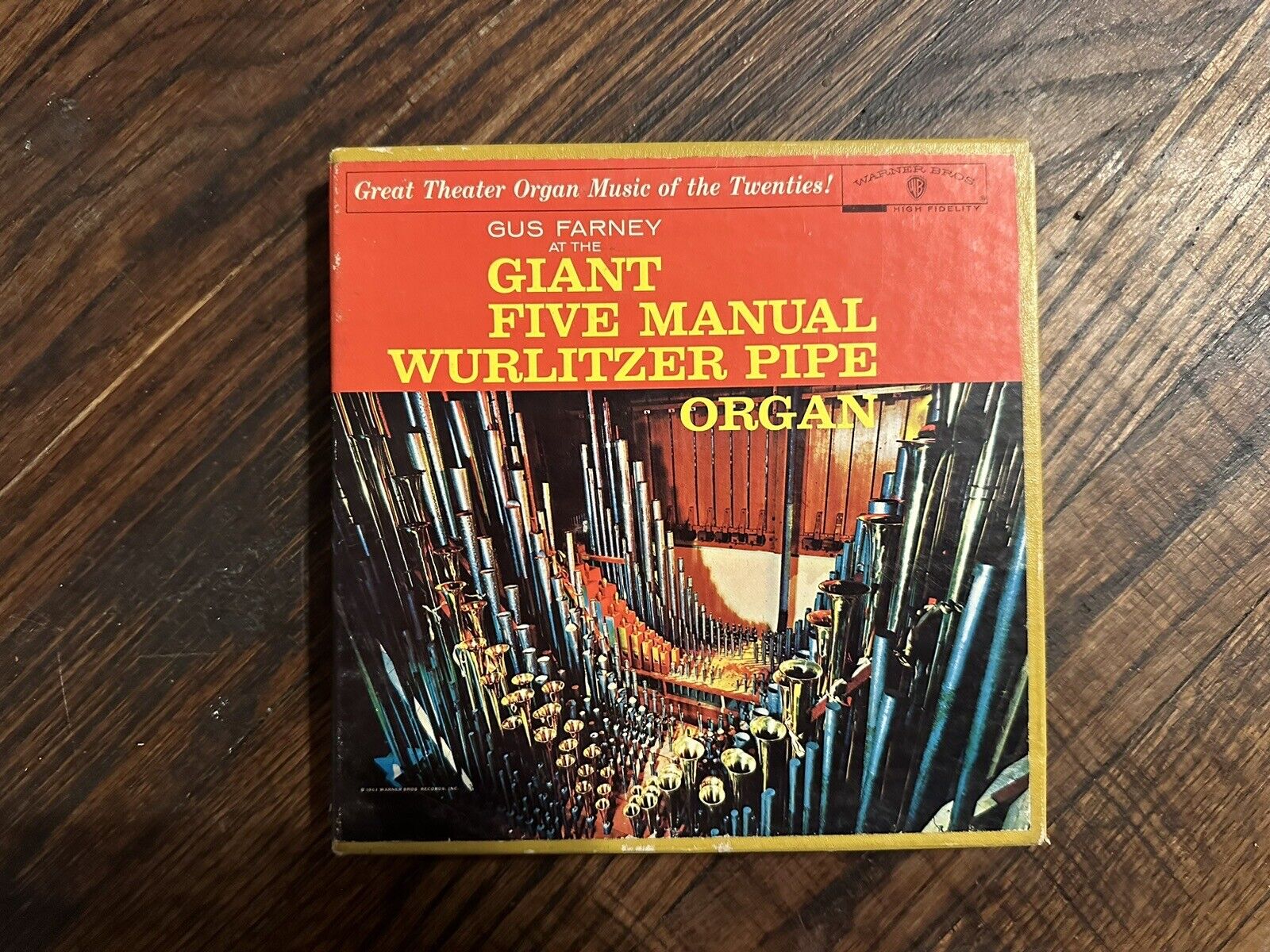 Vtg Warner Bros Giant Five Manual Wurlitzer Pipe Organ Gus Parney Stereophonic