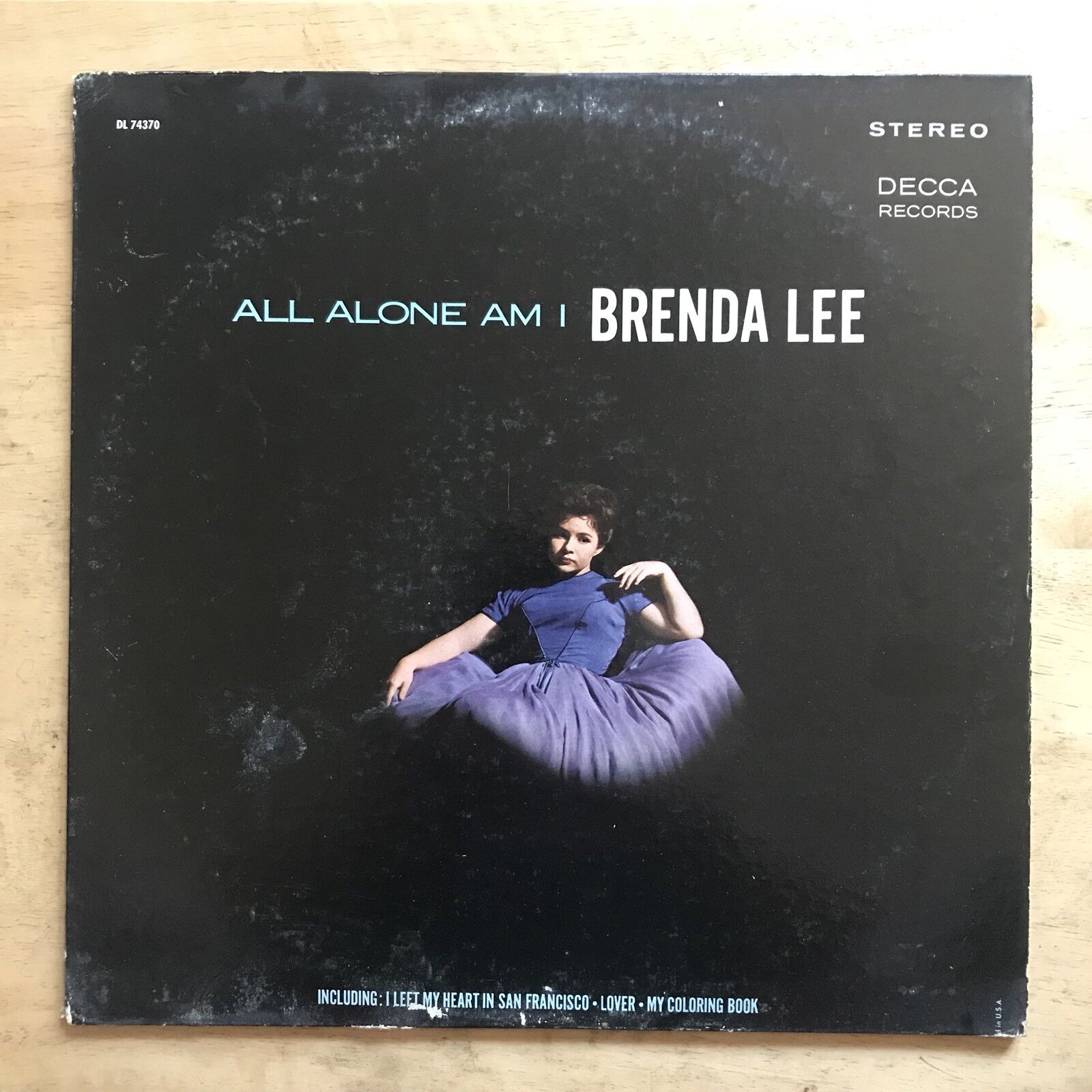 Vintage Brenda Lee ‎– All Alone Am I 1963 LP Vinyl Record