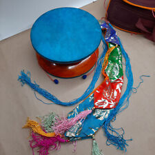 Tibetan Buddhist Ritual Chod Drum Damaru Made in Nepal Large 8.5 in picture