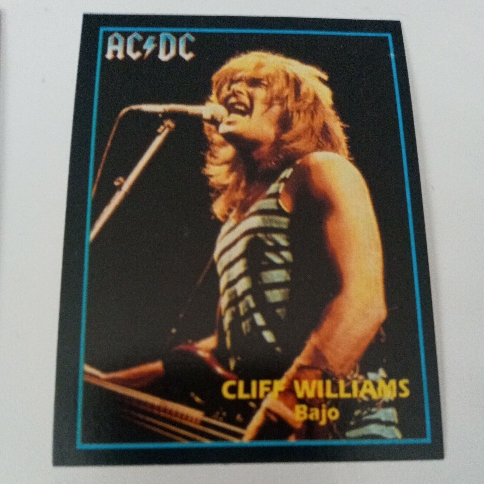 Rare 90s Argentina rock gum cards AC/DC Bass guitar Cliff Williams 1994 series