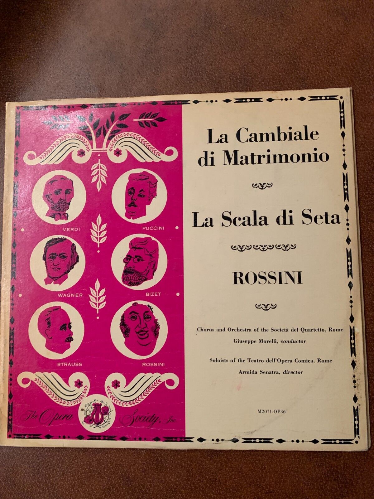 Rossini- La Cambiale di Matrimonio (The Marriage E M2071-OP36 Vinyl 12\'\' Vintage