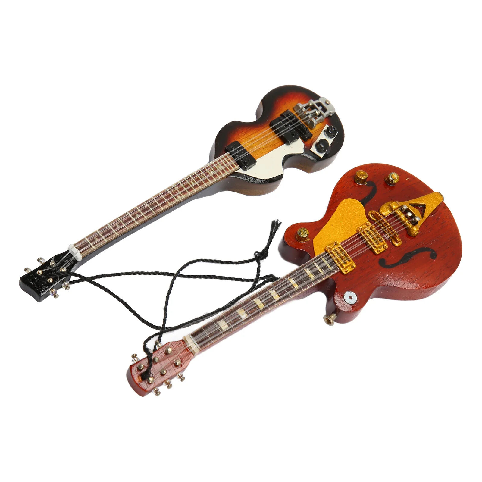 2024 Handmade miniature acoustic electric guitar model coated decoration