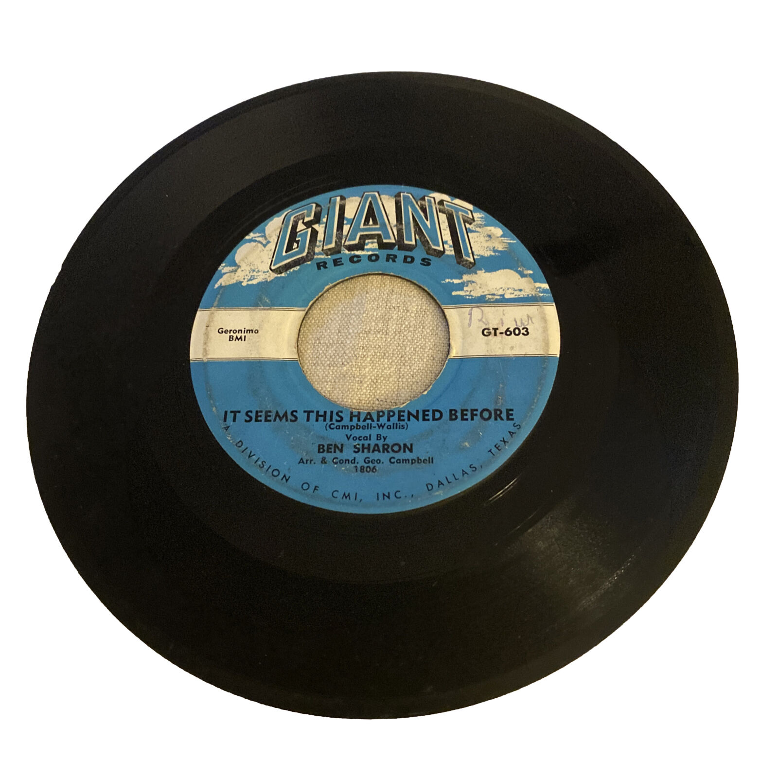 Ben Sharon Cotton Pickin\' Chicken Pluckin\' Shame Country 45 RPM Vinyl Record Vtg