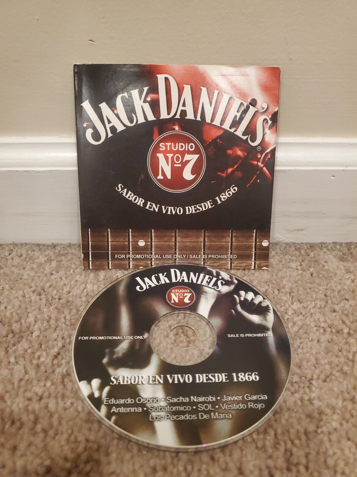 Jack Daniels - Studio No. 7 Promo Sabor En Vivo 1866 (CD, Spanish/Latin)