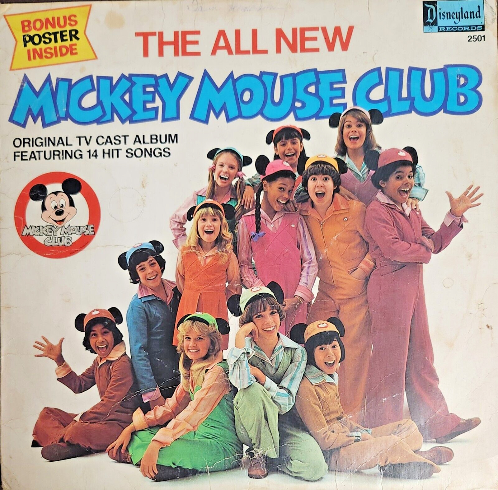 The All New Mickey Mouse Club - 1976 Disneyland 2501 Vinyl Album Vintage