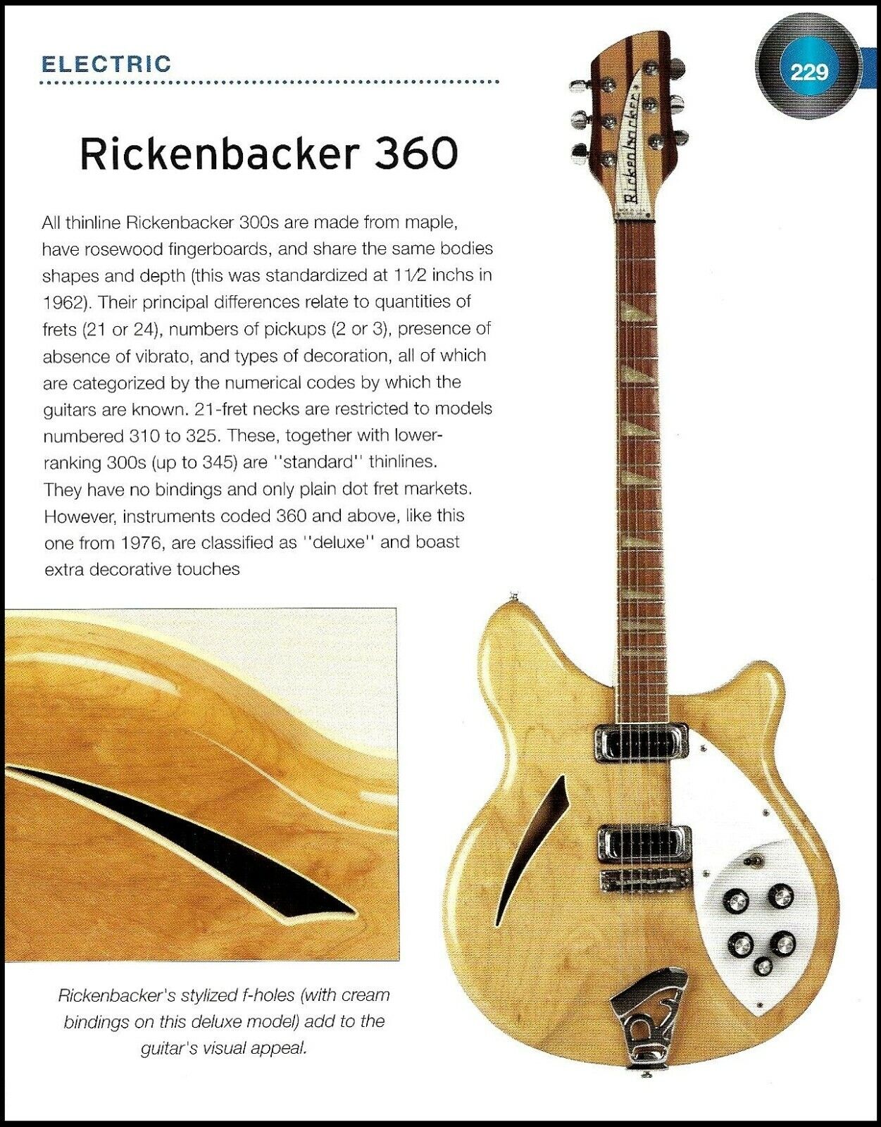 The 1976 Rickenbacker 360 + the 360/12VP 12-string guitar 6 x 8 history article