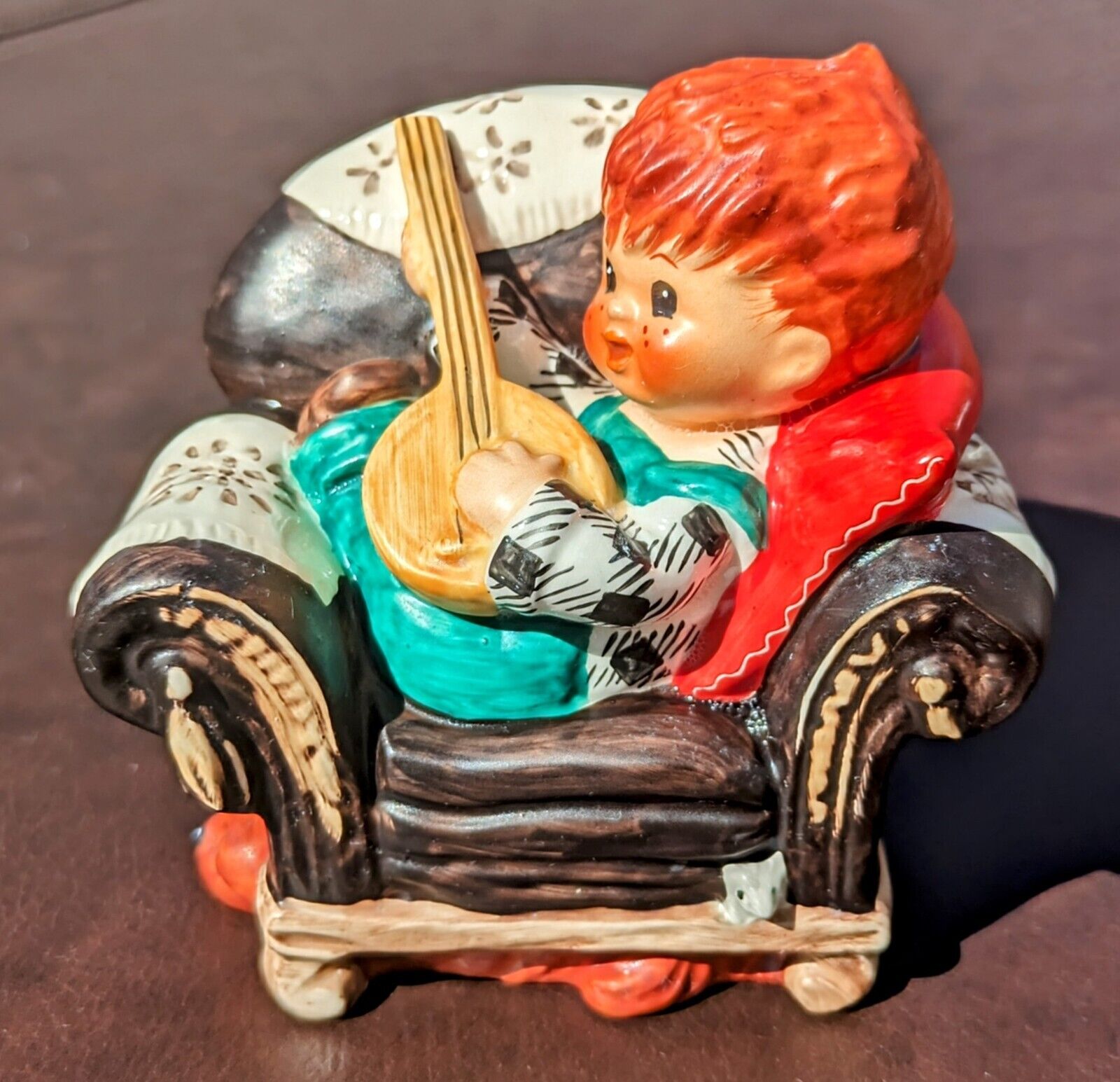 Goebel Charlot Byj Redhead Figurine Off Key Boy w/Banjo Germany Mint Condition 