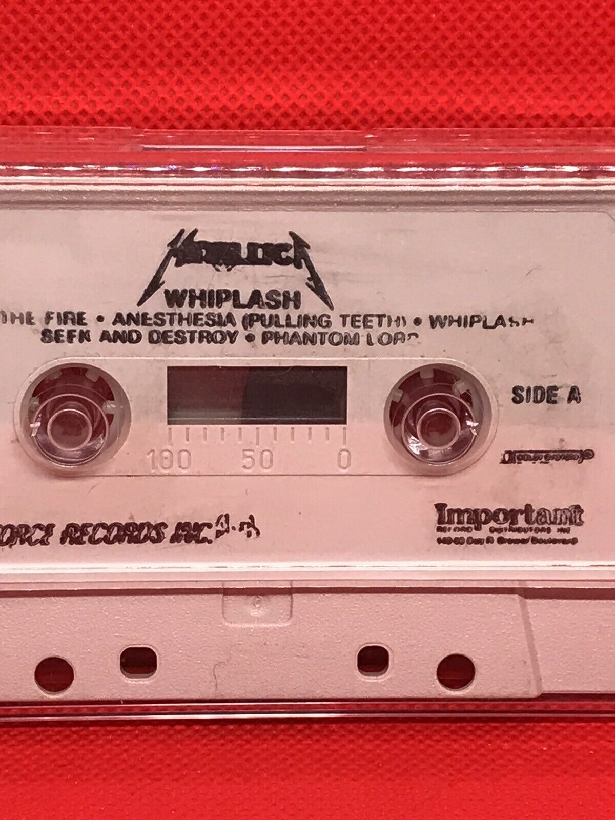Vintage Metallica Whiplash Megaforce *Cassette Tape w/Case ONLY**GOOD CONDITION