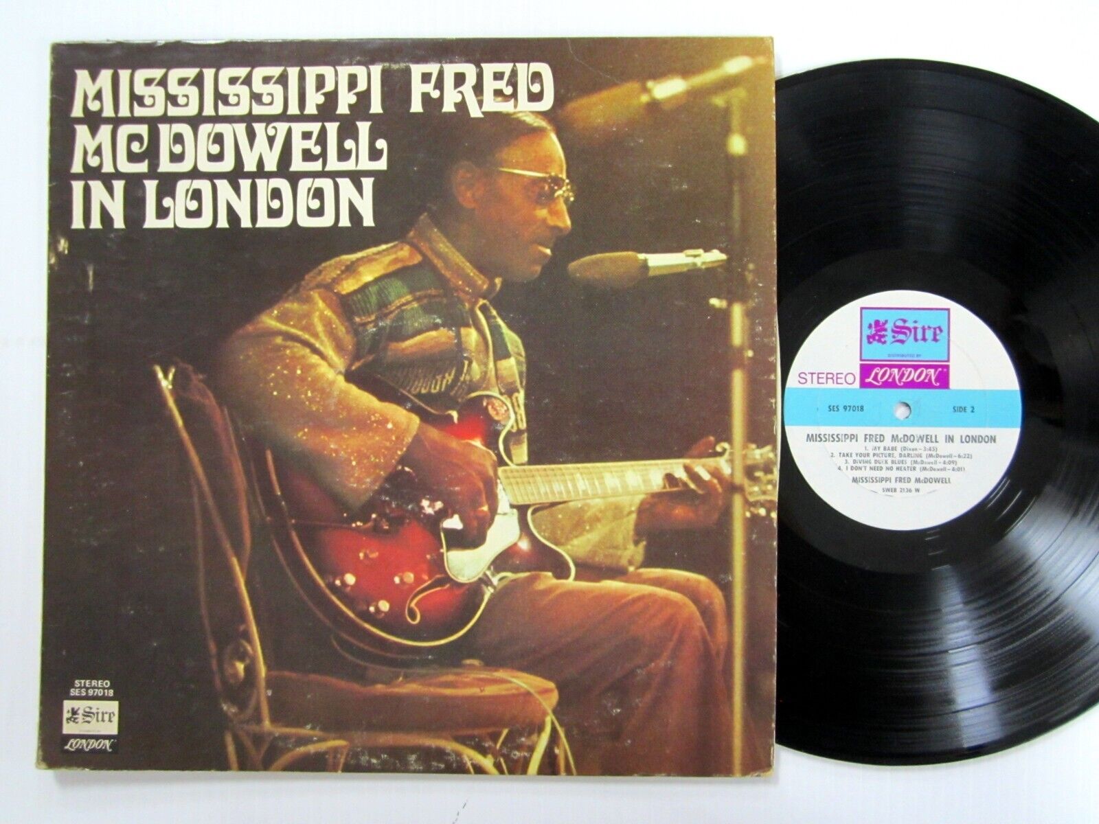 Mississippi FRED McDOWELL in London LP blues VG+ vinyl    Dh 5