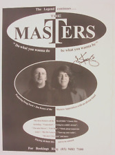 THE MASTERS (MASTERS APPRENTICES) SIGNED JIM KEAYS ORIGINAL TOUR POSTER picture