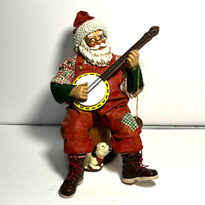 Possible Dreams Clothique Country Sounds Santa Playing Banjo Figurine 1995 picture