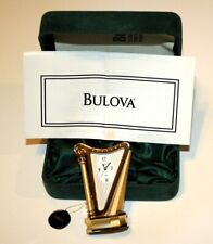 Bulova Miniature Harp Clock, Item B-0537, 1988, in the original box picture
