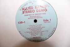 VINTAGE Allied Radio Stereo Demo CSD-1 Demo copy NFS picture