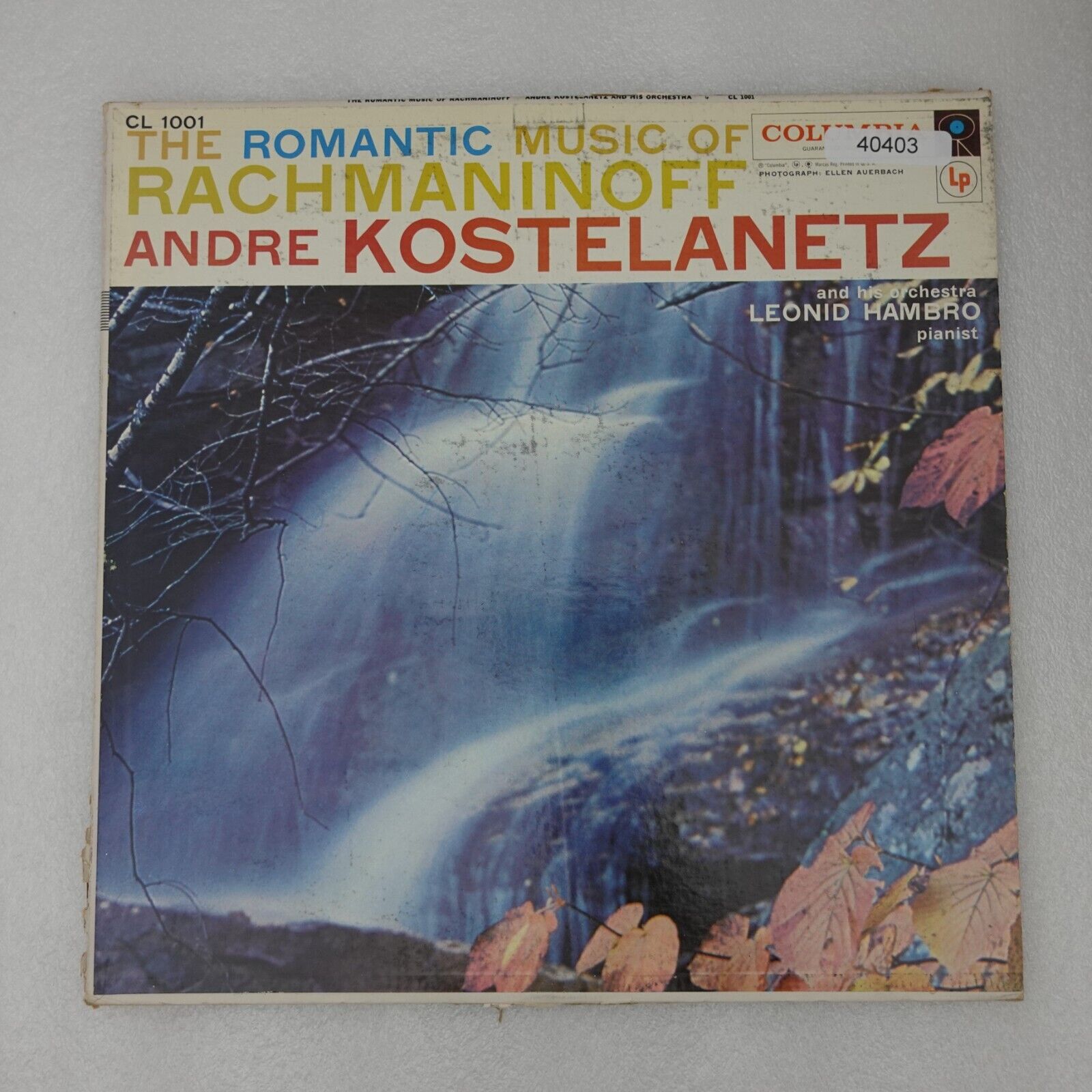 Andre Kostelanetz The Romantic Music Of Rachmaninoff LP Vinyl Record Album