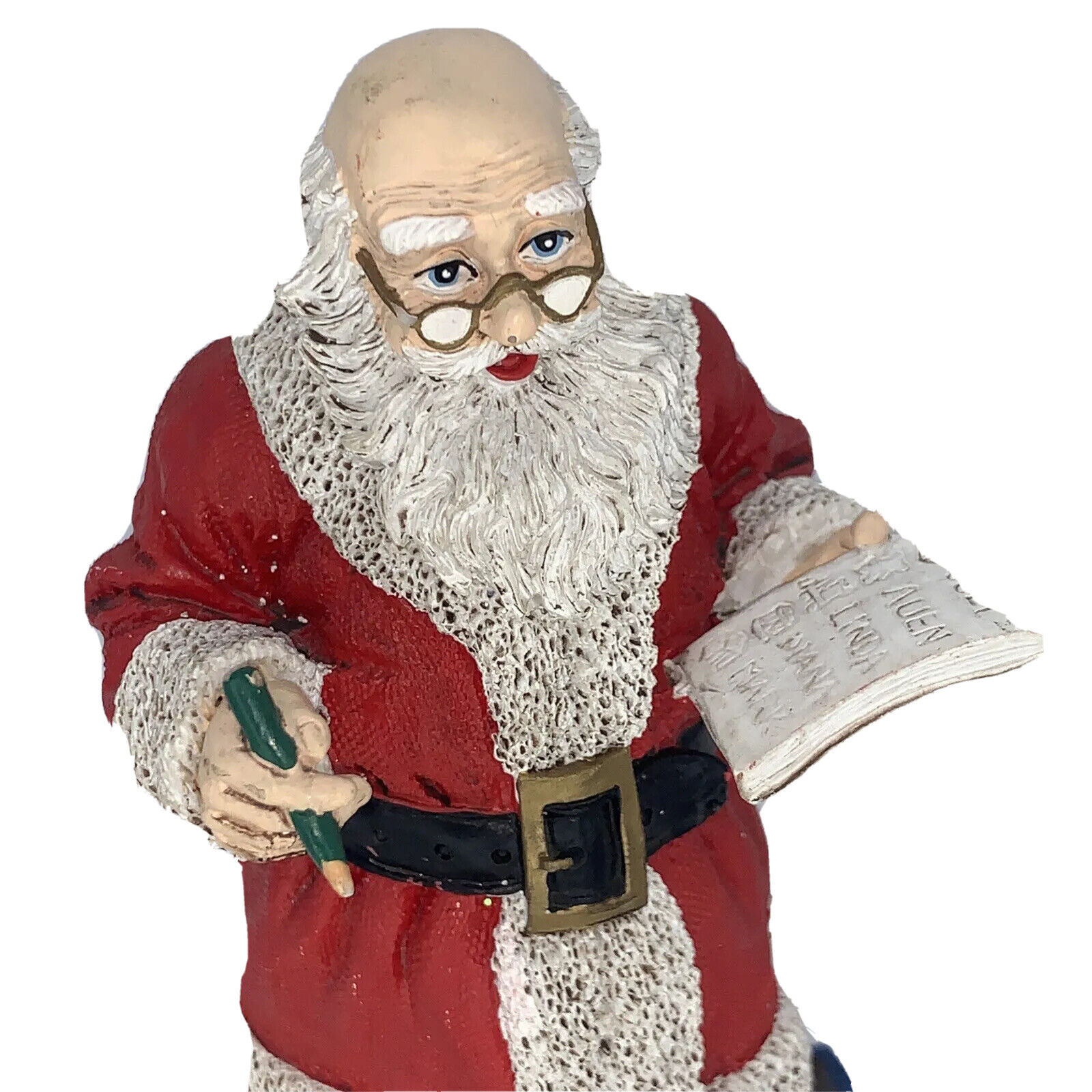 Santa Figure Gifts￼ Presents Toys Presents Train Clown Drum Checking His List