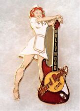 HARD ROCK CAFE HOLLYWOOD SEXY REDHEAD SERVER GIRL WITH RED GUITAR PIN # 2899 picture