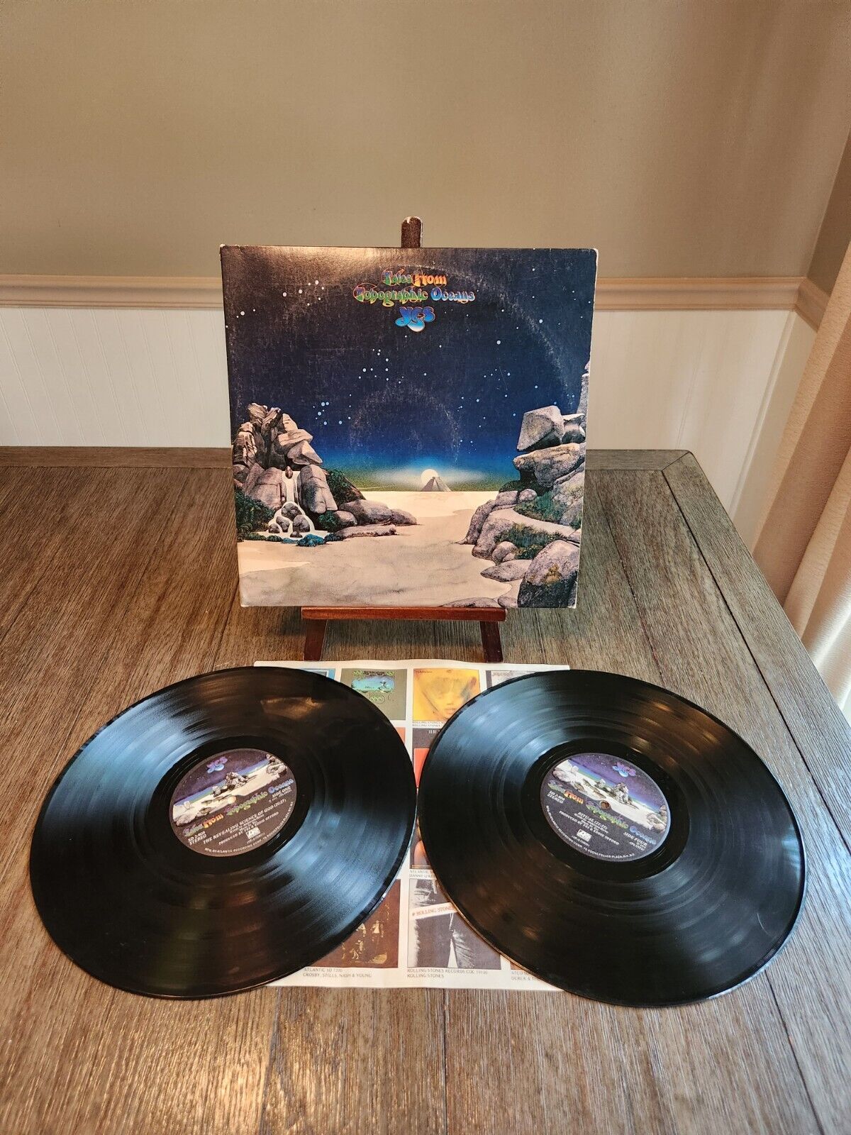 YES ‎Tales From Topographic Oceans 1974 2 Lp Vinyl Gatefold SD 2-908