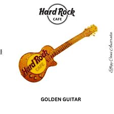 Hard Rock Cafe Pin HRC Golden Guitar Music Pin Collectible Metal Clasp/Pin Rare picture