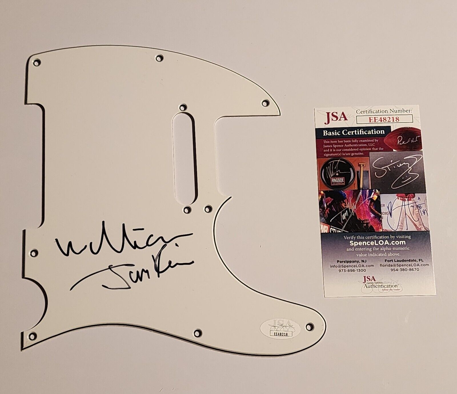 The Jesus And Mary Chain Band Signed JSA COA Guitar Pickguard Autograph Auto