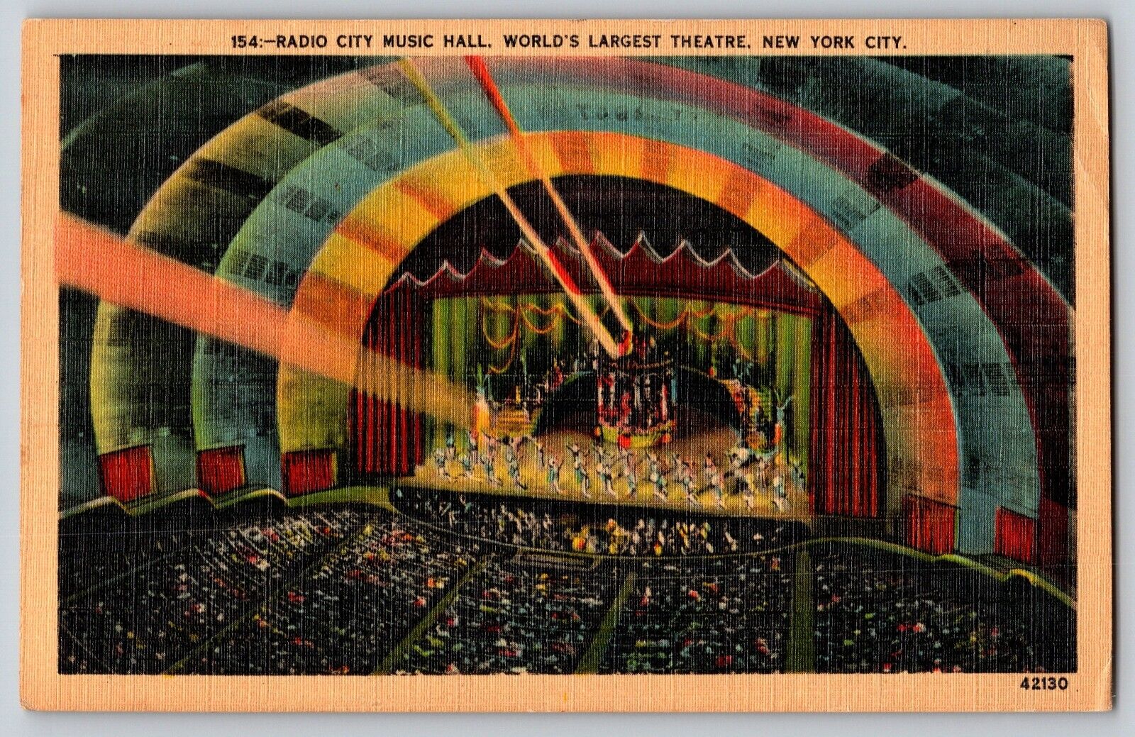 New York - Radio City Music Hall, World\'s Largest Theatre - Vintage Postcard