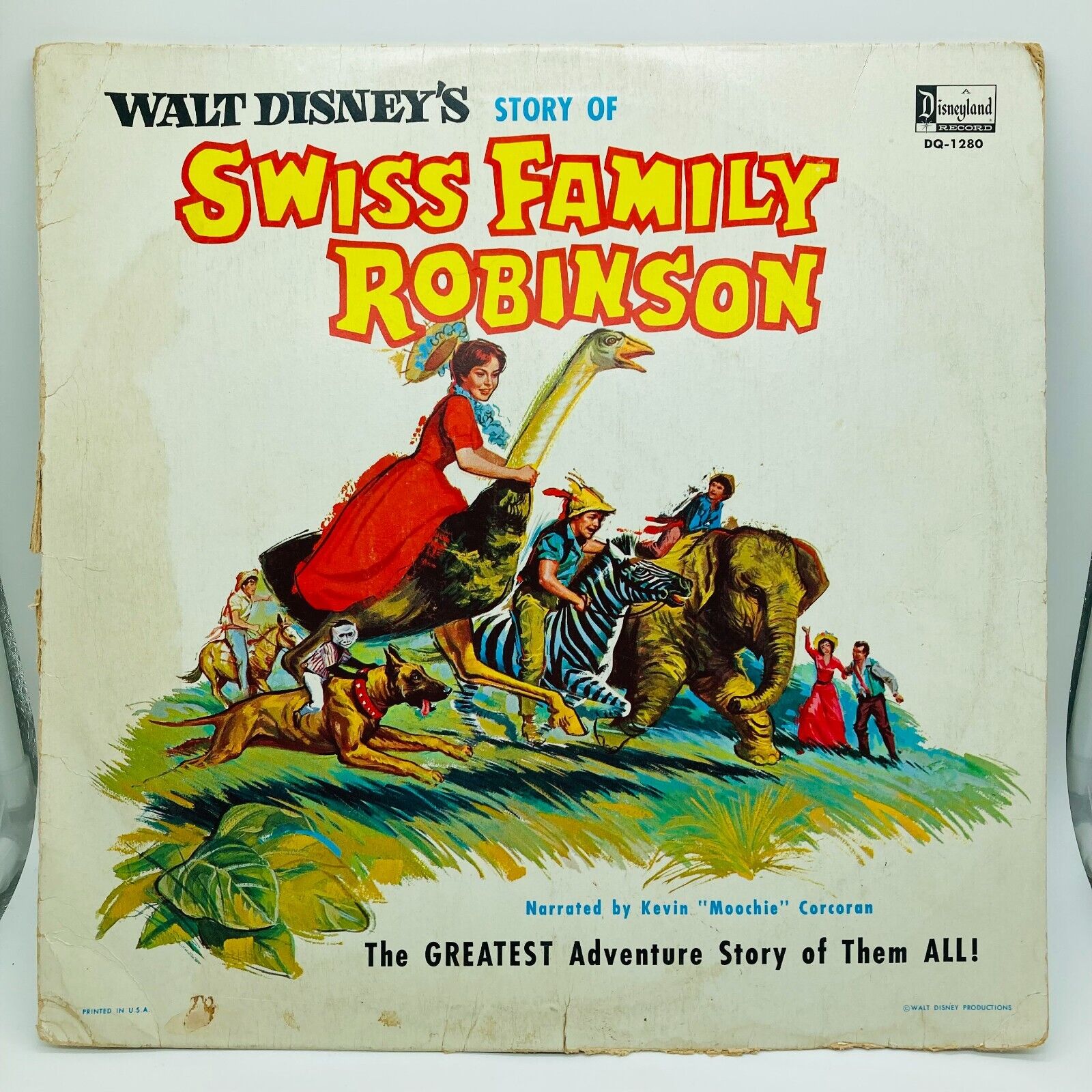 Walt Disney Swiss Family Robinson DQ-1280 Vintage 1963 Vinyl LP Album