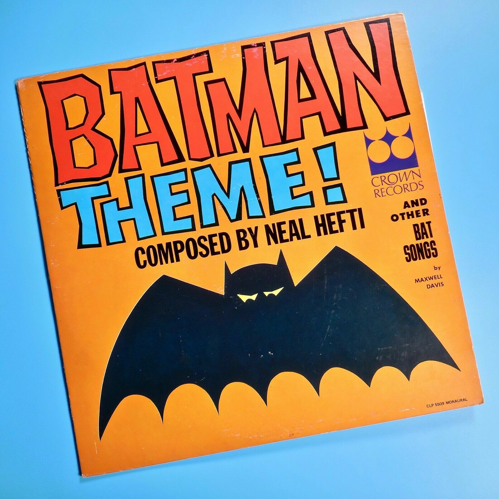 1966 Neal Hefti Batman Theme LP Bat Songs Jazz Maxwell Davis CLP5509 Monaural