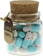 INFMETRY Cute Capsules in a Glass Bottle Lovely Pill Notes Valentines Day Gifts picture