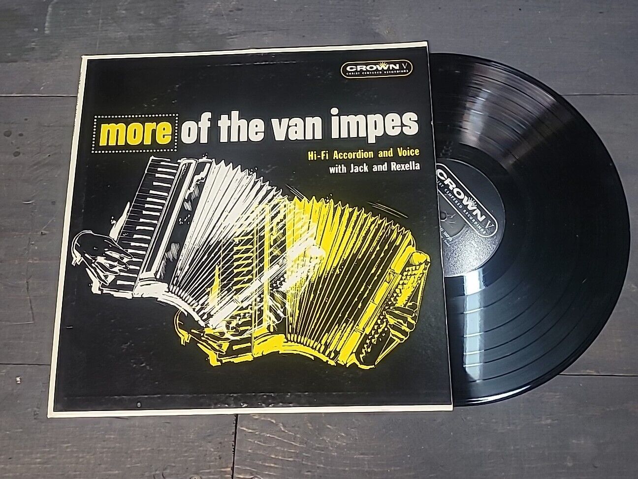 More Of The Van Impes-- Album (CV-1009) 33RPM VINTAGE Vinyl Crown Accordion 
