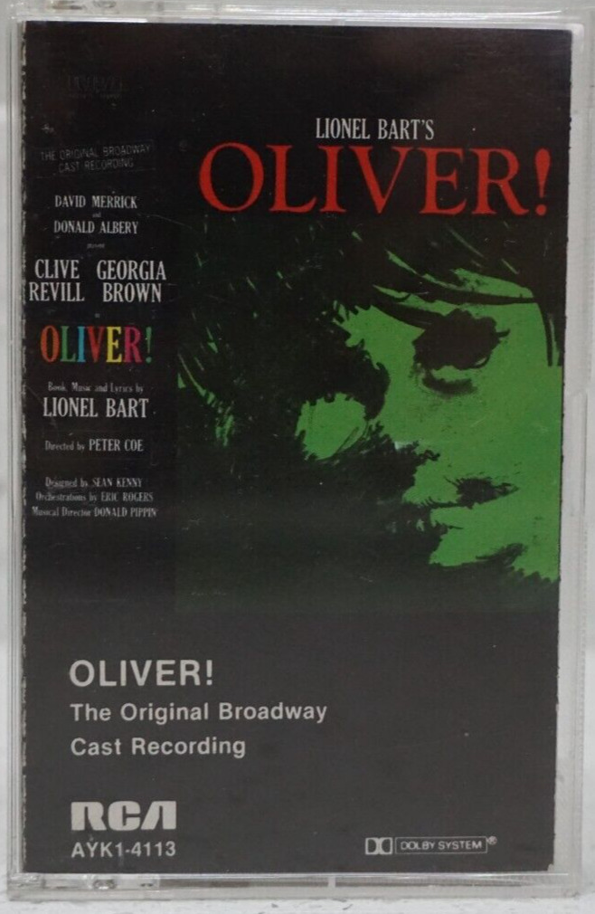 Oliver Original Broadway Soundtrack Cassette 1981 Oliver RCA AYK1- 4113